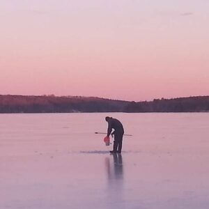 Ice fishing in southern Maine